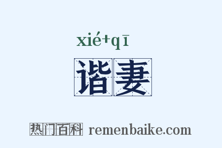 谐妻是什么意思的图片
